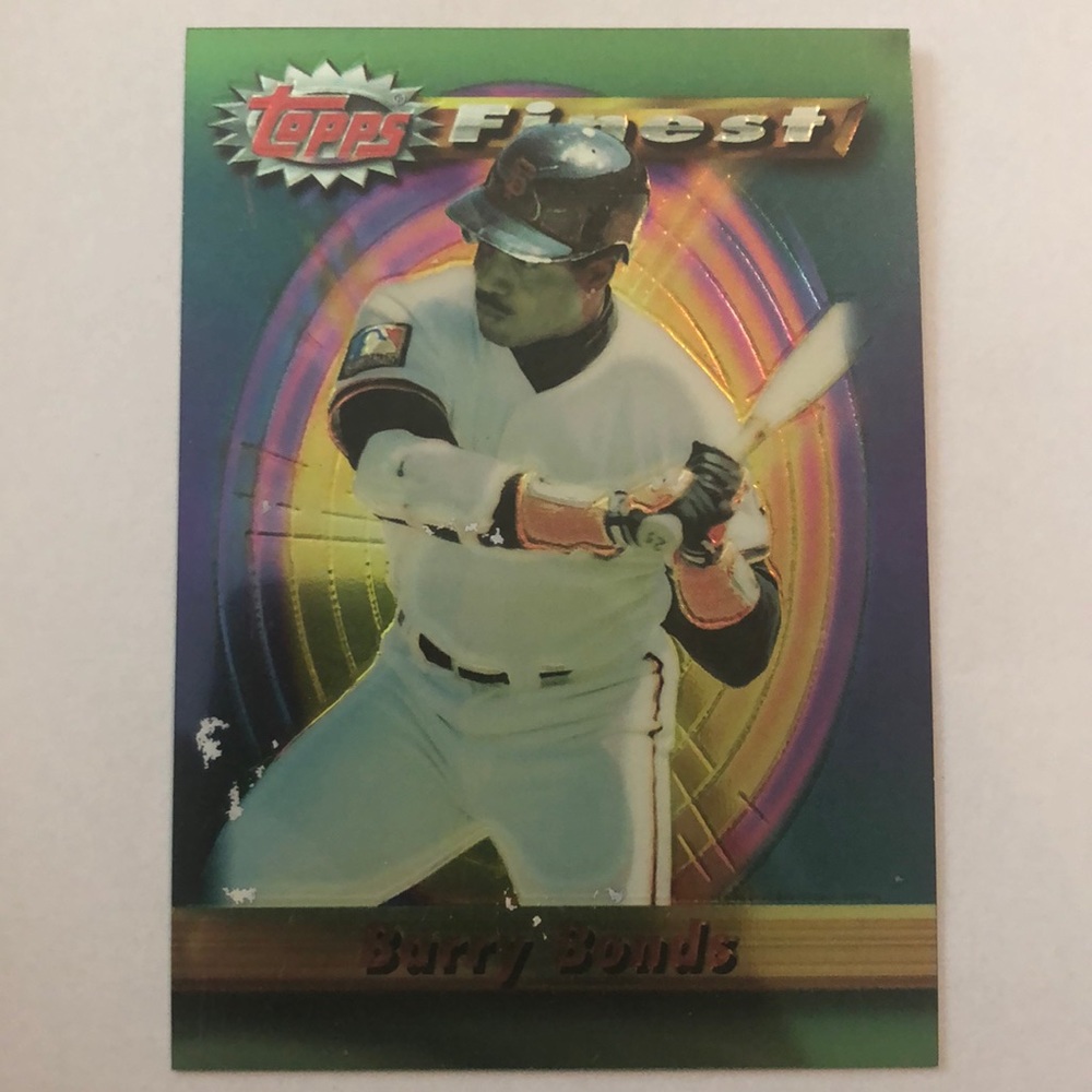 Topps baseball card Barry Bonds finest refractor